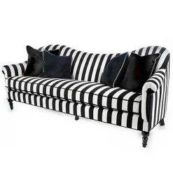 Marquee Black Stripe Chenille Sofa