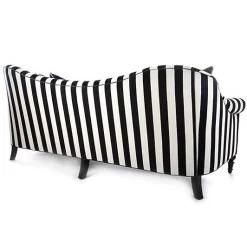 Marquee Black Stripe Chenille Sofa