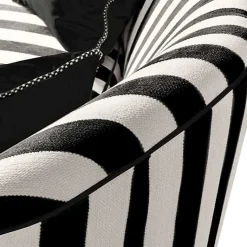 Marquee Black Stripe Chenille Sofa