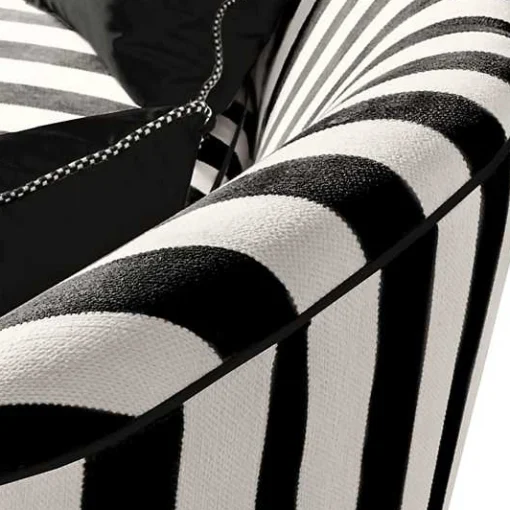 Marquee Black Stripe Chenille Sofa