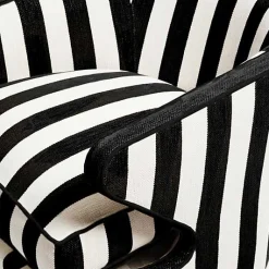 Marquee Black Stripe Chenille Accent Chair