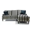 Marquee Black Stripe 2-Piece Right Arm Chaise Sectional
