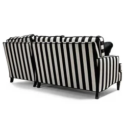 Marquee Black Stripe 2-Piece Right Arm Chaise Sectional