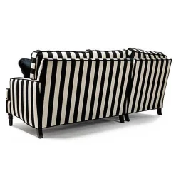 Marquee Black Stripe 2-Piece Left Arm Chaise Sectional