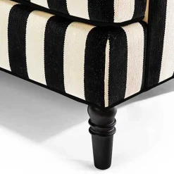 Marquee Black Stripe 2-Piece Right Arm Chaise Sectional