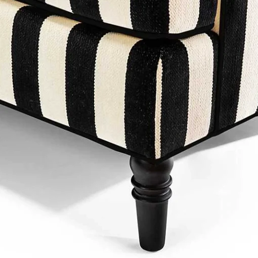 Marquee Black Stripe 2-Piece Right Arm Chaise Sectional