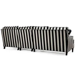 Marquee Black Stripe 2-Piece Right Arm Chaise Sectional
