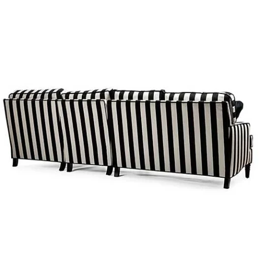 Marquee Black Stripe 2-Piece Right Arm Chaise Sectional
