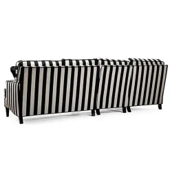 Marquee Black Stripe 2-Piece Left Arm Chaise Sectional