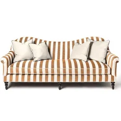 Marquee Brown Stripe Chenille Sofa