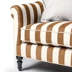 Marquee Brown Stripe Chenille Sofa