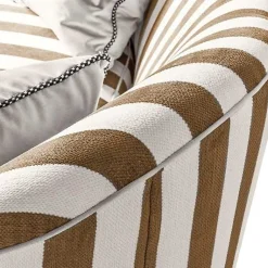 Marquee Brown Stripe Chenille Sofa