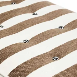 Marquee Brown Stripe Chenille Upholstered Bench