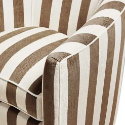 Marquee Brown Stripe Chenille Swivel Chair