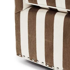 Marquee Brown Stripe Chenille Swivel Chair