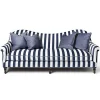 Marquee Navy Stripe Chenille Sofa