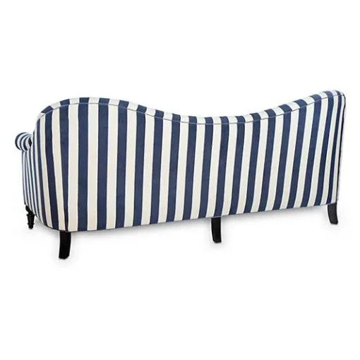 Marquee Navy Stripe Chenille Sofa