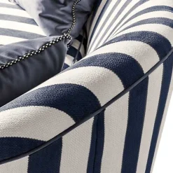Marquee Navy Stripe Chenille Sofa