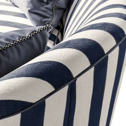 Marquee Navy Stripe Chenille Sofa