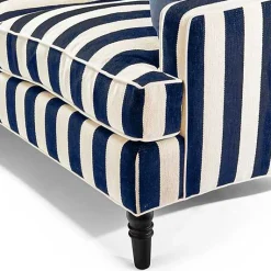 Marquee Navy Stripe 2-Piece Right Arm Chaise Sectional