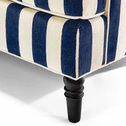 Marquee Navy Stripe 2-Piece Right Arm Chaise Sectional