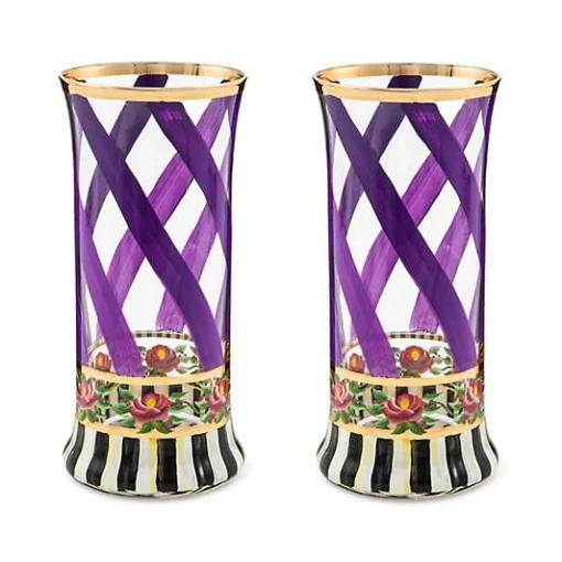 Maypole Lavender Highball Glass, Set of 2
