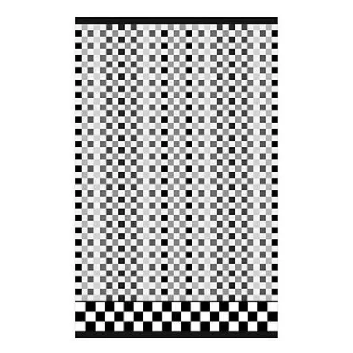 Micro Check Black  White Bath Towel