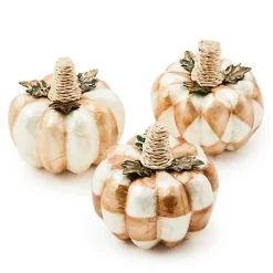 Mocha Capiz Pumpkins, Set of 3