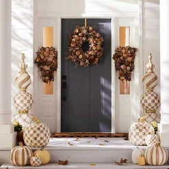 Mocha Check Outdoor Trophy Topiary