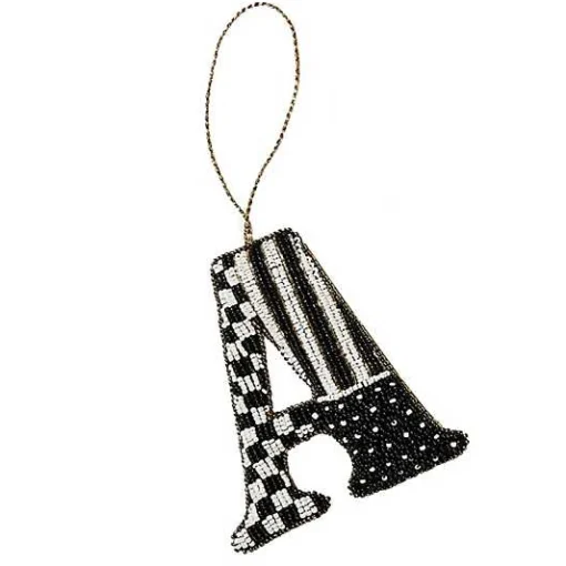 Monogram Beaded A Ornament
