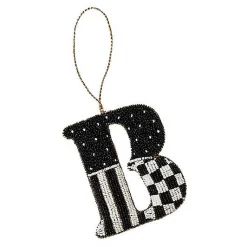 Monogram Beaded B Ornament