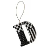 Monogram Beaded D Ornament