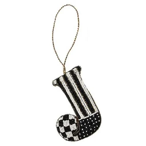 Monogram Beaded J Ornament
