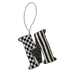 Monogram Beaded M Ornament