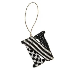 Monogram Beaded N Ornament