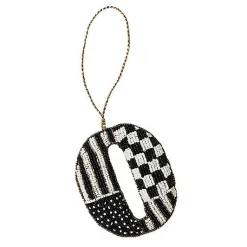 Monogram Beaded O Ornament
