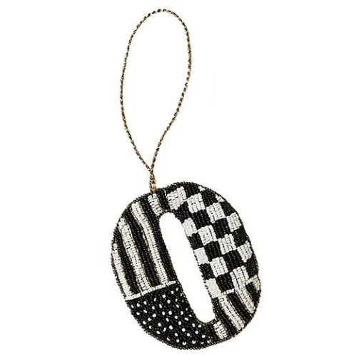Monogram Beaded O Ornament