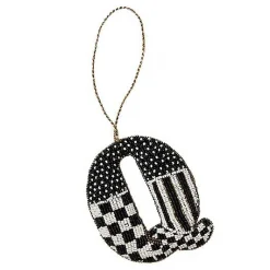 Monogram Beaded Q Ornament