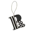 Monogram Beaded R Ornament