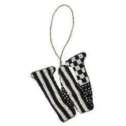 Monogram Beaded W Ornament