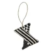 Monogram Beaded X Ornament