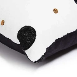 Monogram C Beaded Throw Pillow