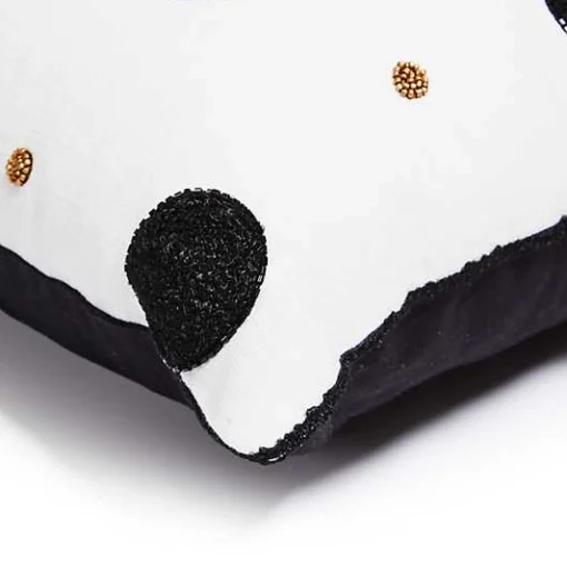 Monogram C Beaded Throw Pillow