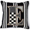 Monogram E Beaded Throw Pillow