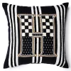 Monogram H Beaded Throw Pillow