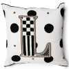 Monogram L Beaded Throw Pillow
