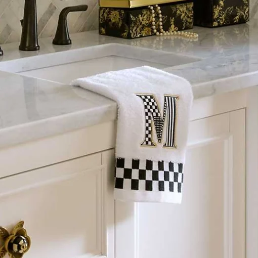 Monogram M Check Hand Towel