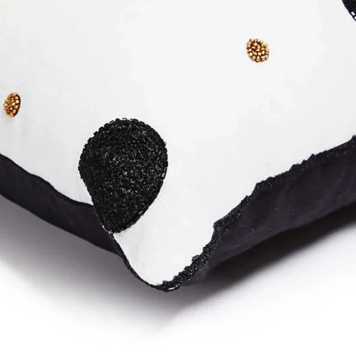 Monogram O Beaded Throw Pillow