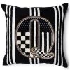 Monogram Q Beaded Throw Pillow