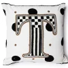 Monogram T Beaded Throw Pillow